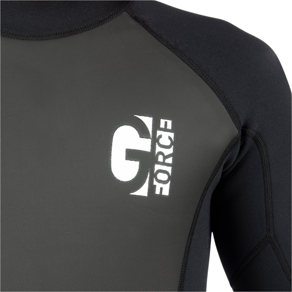 2026 Gul Mens G-Force 3mm Back Zip Flatlock Wetsuit GF1305-B7 - Black
